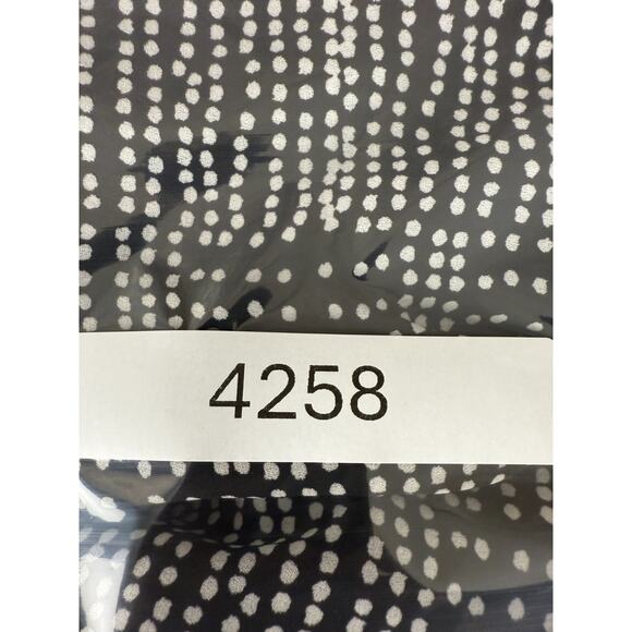 41 Hawthorn Size L Polka Dot Casual Keyhole Tie Top Black Cap Sleeve - Picture 6 of 6